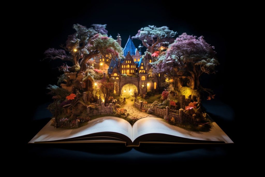 Książka z zamkiem w środku.